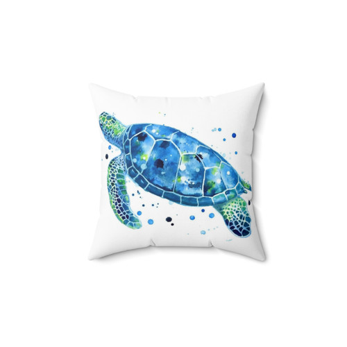 Watercolor Sea Turtle Throw Pillow