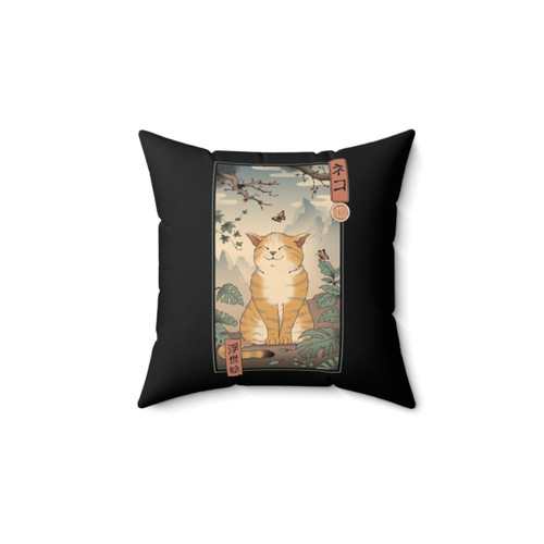 Edo Cat Pillow - Adorable Feline Home Decor