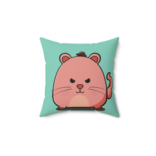 Cute pet with hat decorative pillow