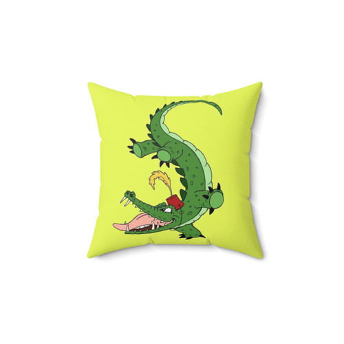 Cartoon Croc Fez Decorative Pillow