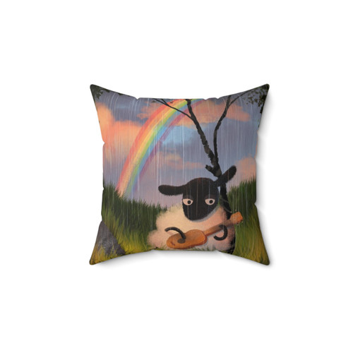Sheep Playing Guitar Decorative Pillow