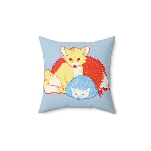 Retro Fast Friends Pillow featuring Sonic, Tails, Knuckles, and other iconic video game characters