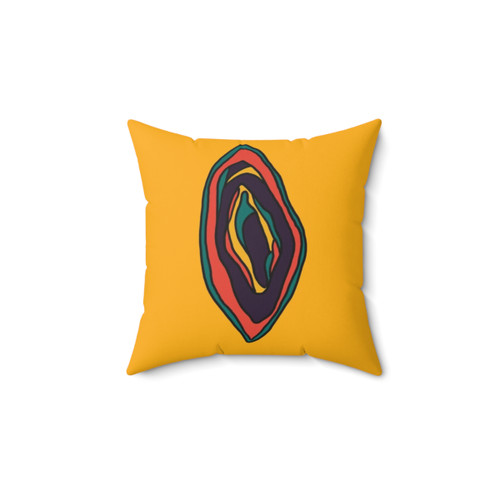Colorful Feminist Vagina Themed Decorative Pillow
