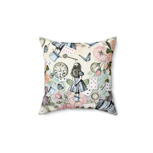 Alice In Wonderland Collage Pillow