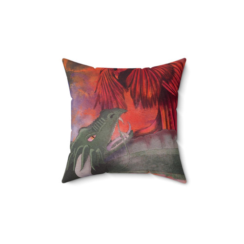 Dragon vs Phoenix Mythical Creature Pillow