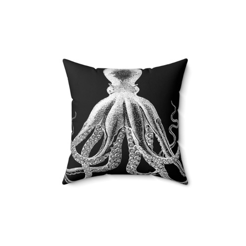 Vintage Octopus Nautical Pillow with Tentacles Design