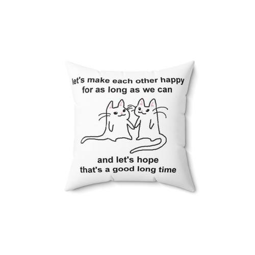 Romantic Cat Pixel Art Pillow