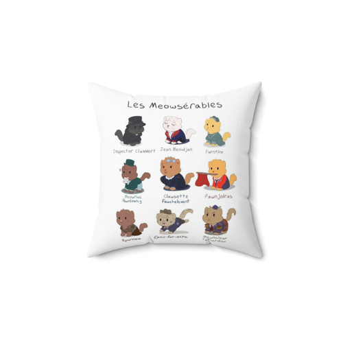 Les Meowserables Cat Pun Pillow