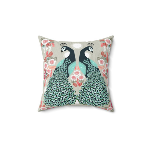 Peacock Decorative Pillow by Andrea Lauren