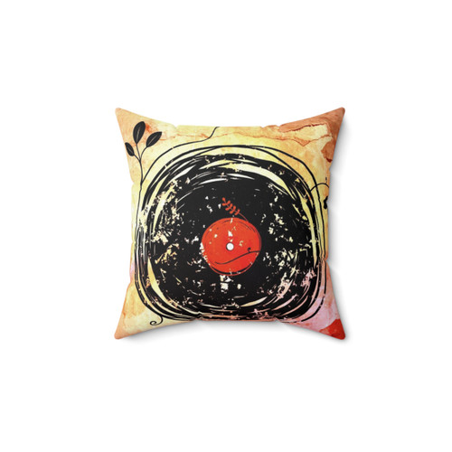 Vintage Vinyl Records Throw Pillow