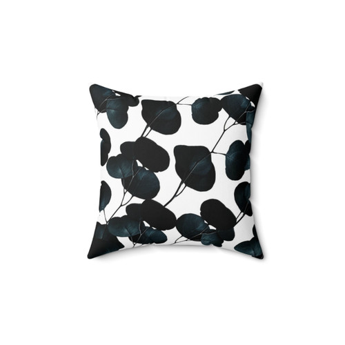Dark Leaves Botanical Pillow