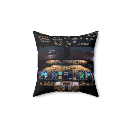 Stormfront Ahead Pillow with Aviation and Weather Designs