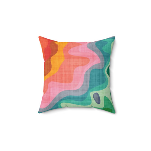 Colorful Abstract Flouncy Pillow