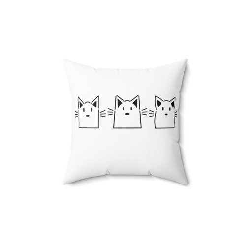 Cute Angular Cats Decorative Pillow