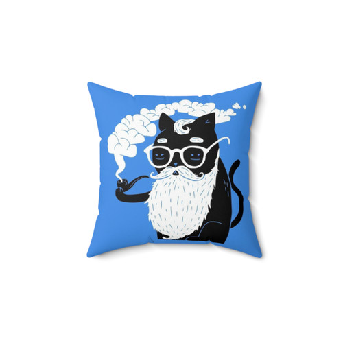 Decorative Cat Whiskers and Pipe Pillow