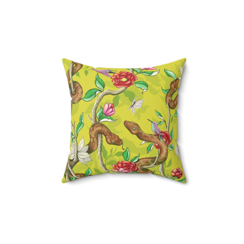 Mustard Yellow Floral Pillow - Morning Song