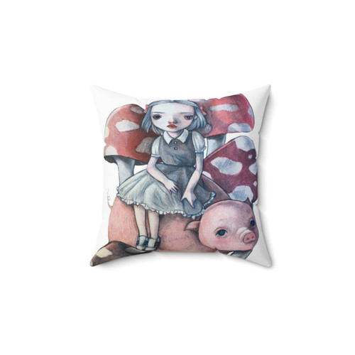 Pig-themed accent pillow for home decor