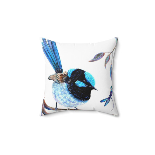 Fairy Wren Bird Decorative Pillow