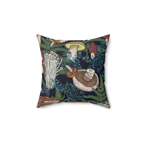 Dark Mushroom Forest Pillow
