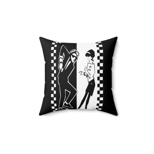 Ska / Two Tone Design Throw Pillow