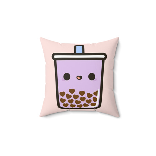 Cute Heart Bubble Tea Pillow