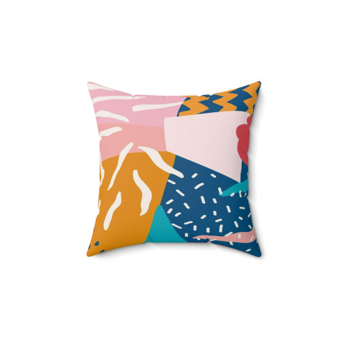 Abstract patterned decorative throw pillow