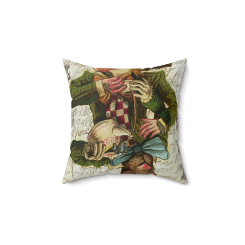 Mad Hatter Joker Card Decorative Pillow