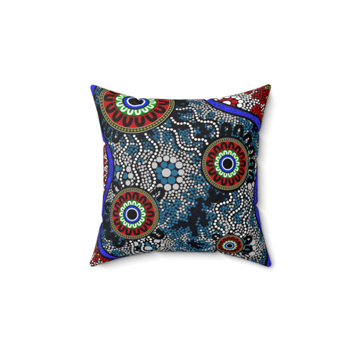 Aboriginal Art Camping Dots Pillow