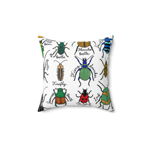 Beetles, Bugs & Insects Pattern Throw Pillow