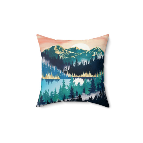 Lake Mist Pillow - Bohemian Nature Decor