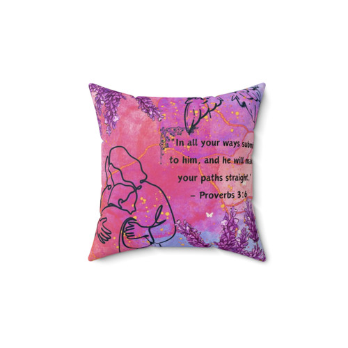 Proverbs 3:6 Inspirational Pillow