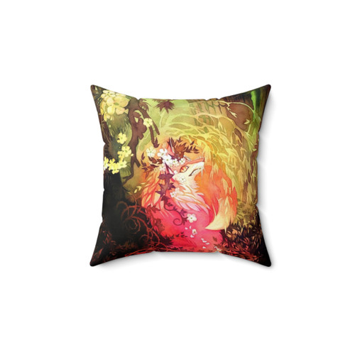 Dawnsing Wood Fox Watercolor Pillow