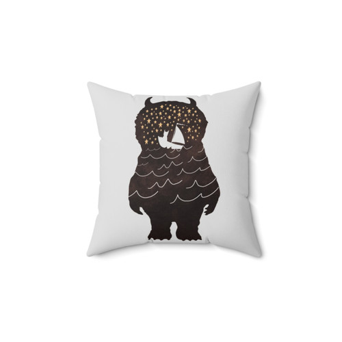 Surreal Abstract Pillow Inspired by Where the Wild Things Are