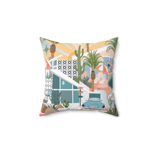 Mid-Century Modern Palm Springs Pillow