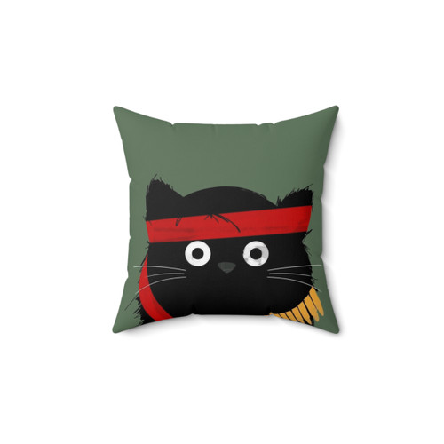 Cute Cat Rambo Graphic Throw Pillow