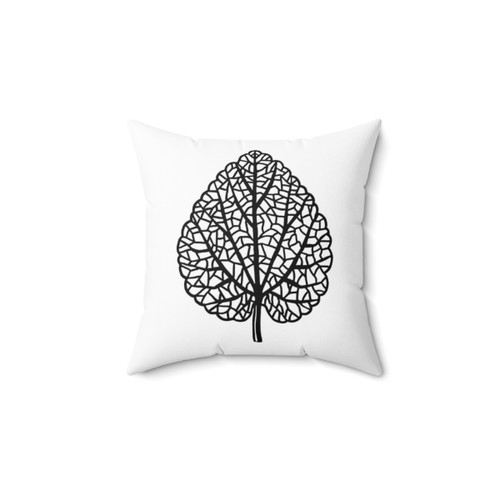Botanical leaf skeleton decorative pillow for nature enthusiasts