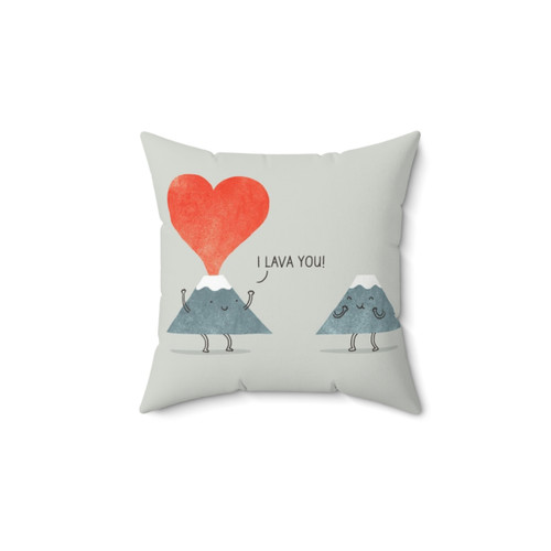 Volcanic Love Pillow with Lava Design
