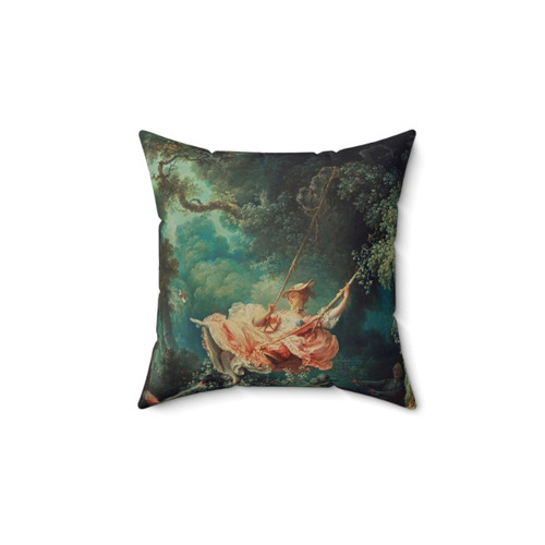 Fragonard Rococo Painting Pillow featuring The Swing artwork