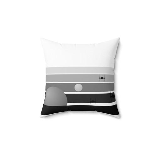 Sunset Black and White Pillow for Star Wars Themed Home Decor