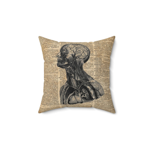 Medical human anatomy illustration pillow