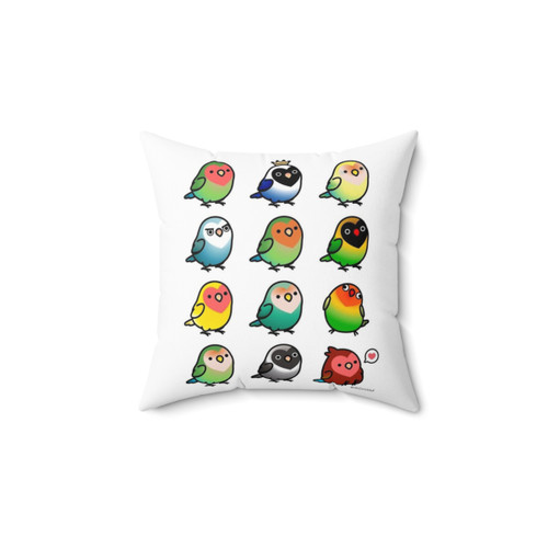 Chubby Lovebirds Decorative Throw Pillow