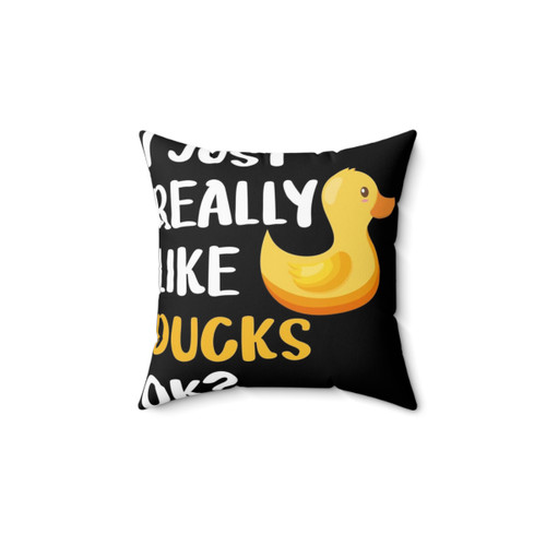 Decorative pillow with a cute duck design for duck lovers