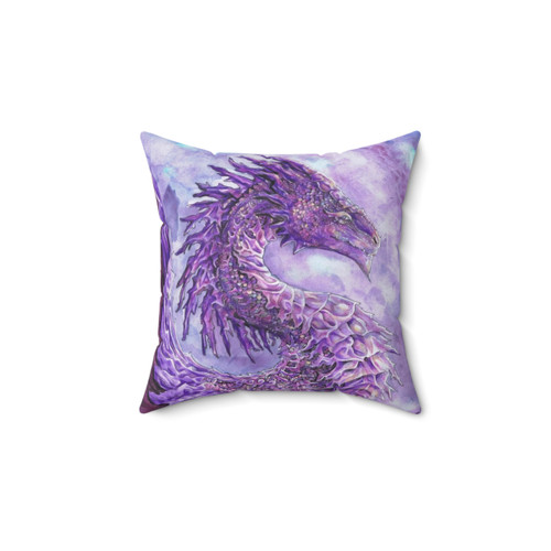 Amethyst Dragon Decorative Pillow