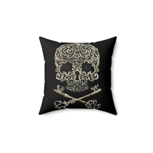 Secrets Vintage Skull Decorative Pillow
