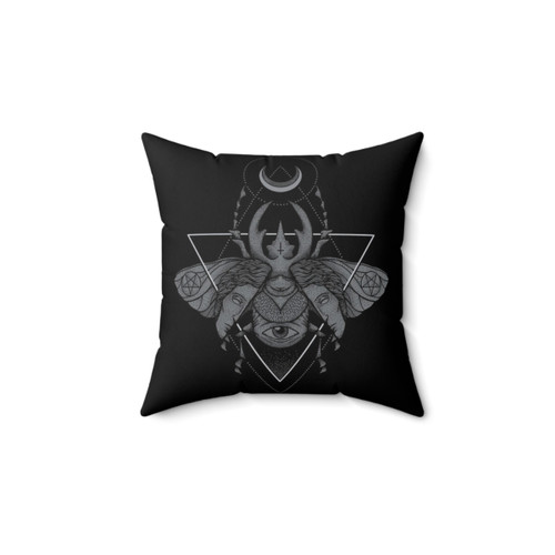 Occult Beetle Geometric Decorative Pillow