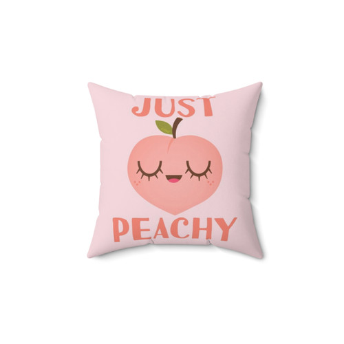 Peachy Happy Pillow - Cute Kawaii Peach Accent Pillow