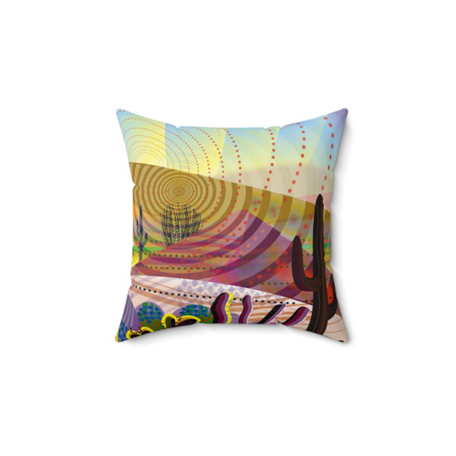 Vibrant Desert Eye Pillow featuring a colorful desert landscape