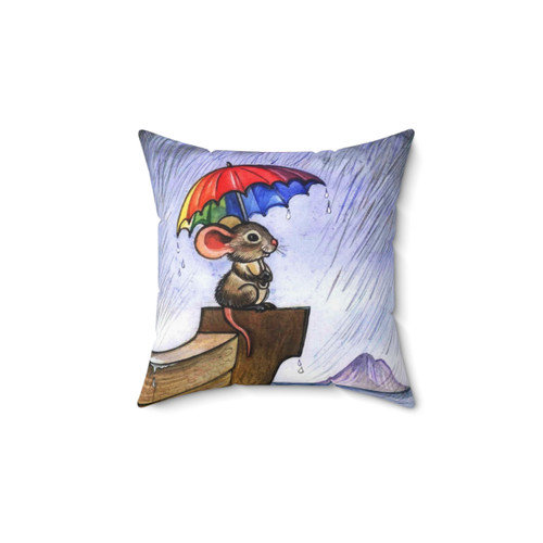 Cute Rainbow Mouse Decorative Pillow