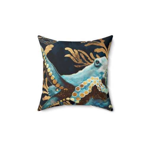 Indigo Octopus Decorative Throw Pillow