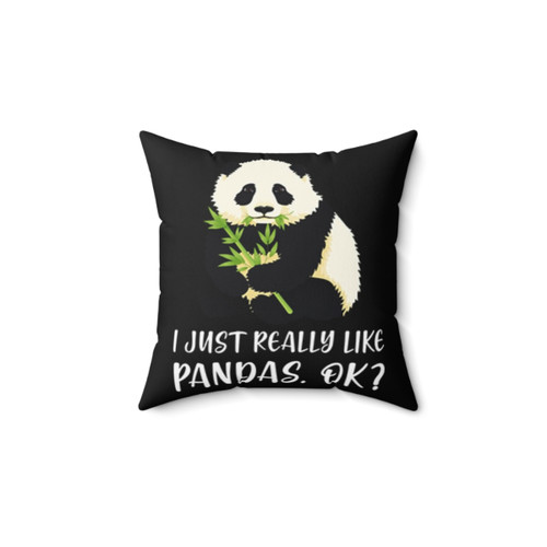 Panda Lover Pillow with Sarcastic Design